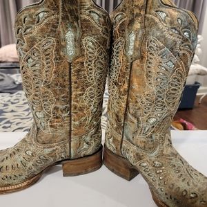 Corral Women's Metallic Bronze Glitter Boots